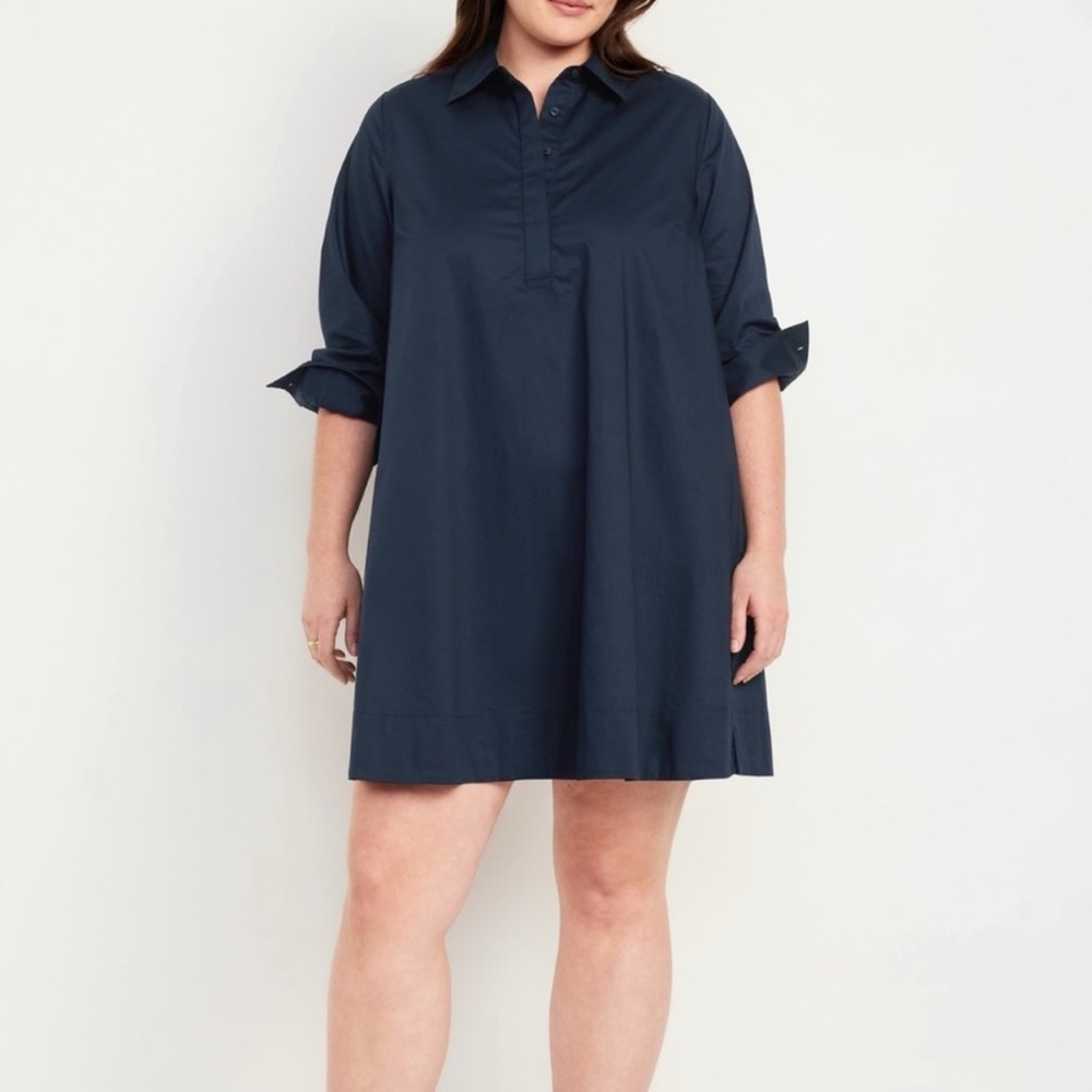 Old Navy Women’s Plus Navy Blue Shirt Dress 3X